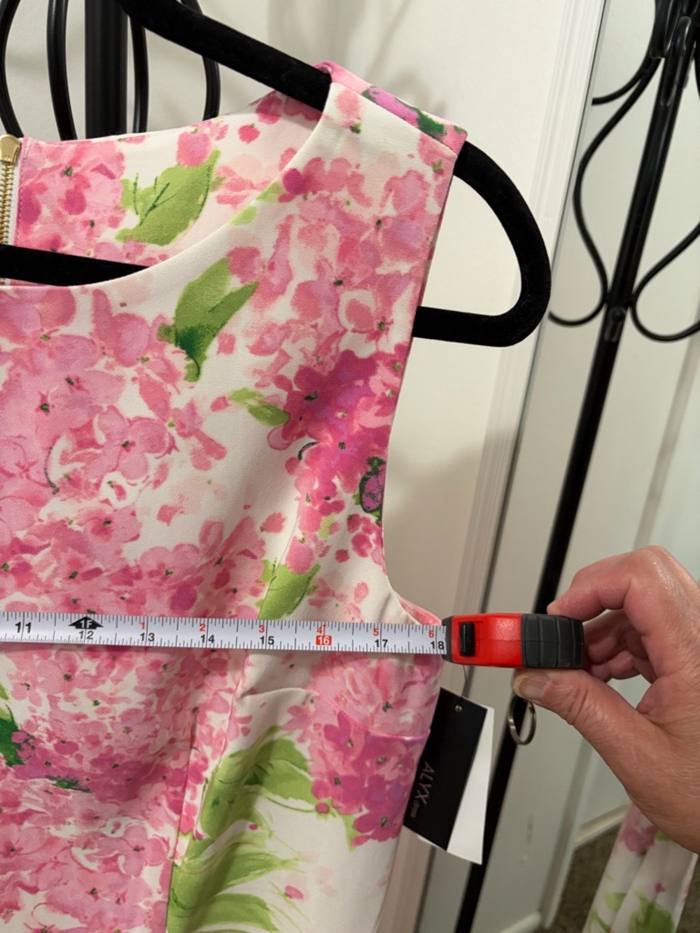 Alyx Pink & Green Floral Midi Dress - Picture 3 of 7